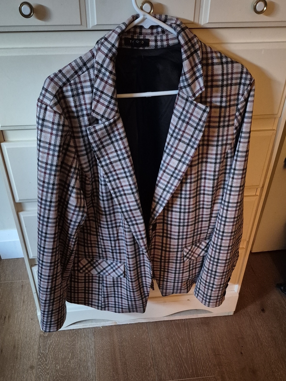 torrid Plaid Blazer in Beige, Black and Brown